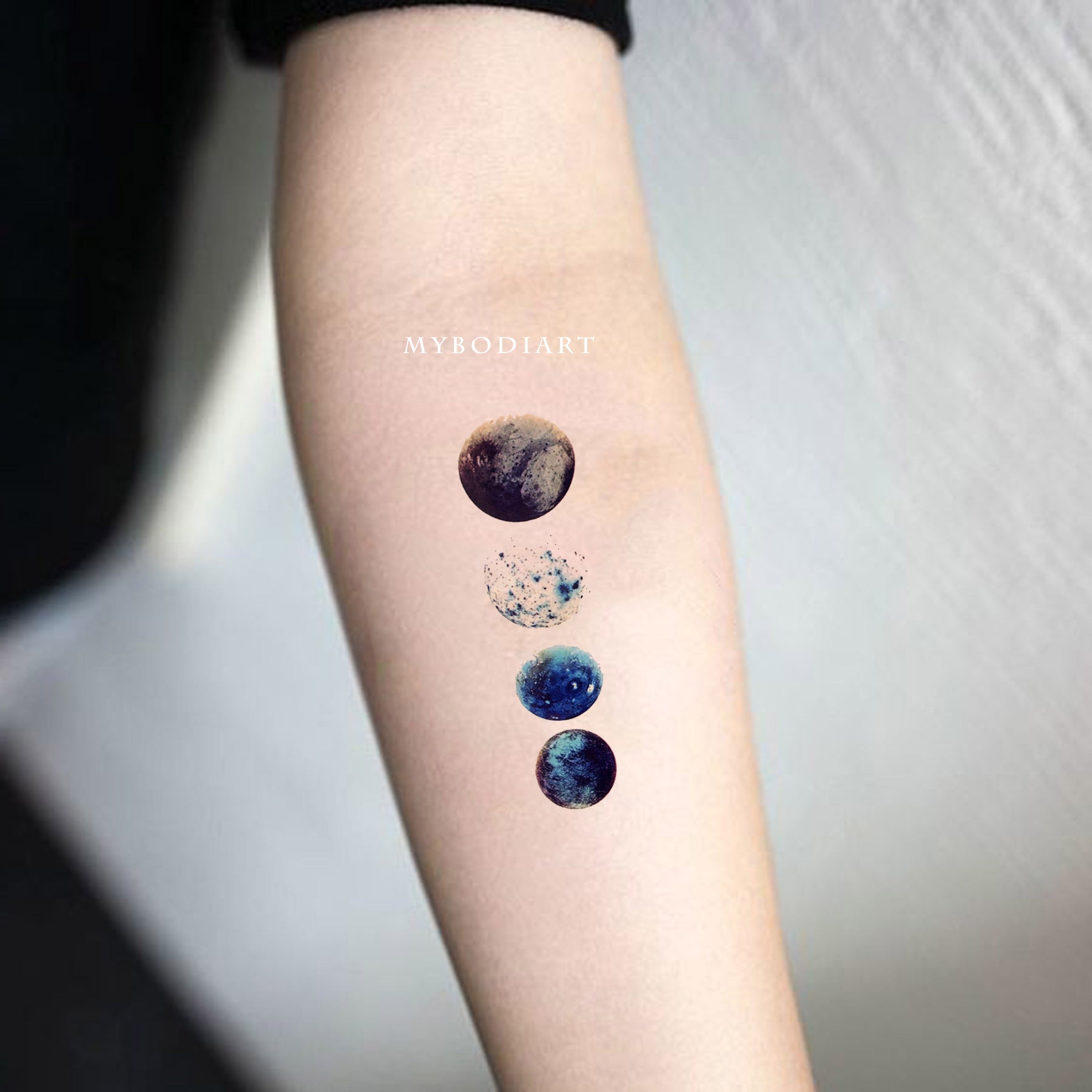 moon phases arm tattoo | ShopLook